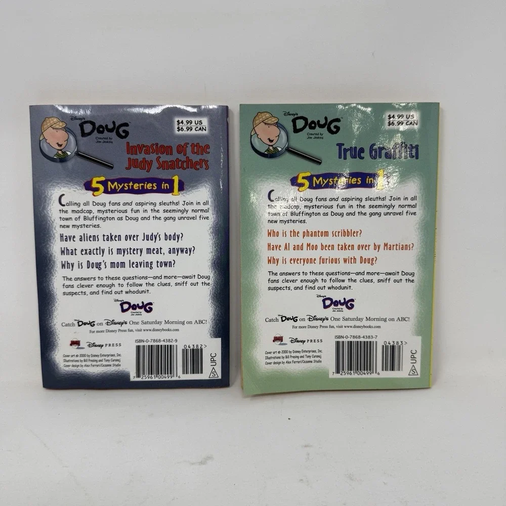 Doug - Funnie Mysteries Invasion of the Judy Snatchers & True Graffiti Books